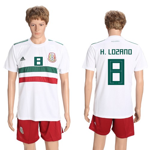 Mexico #8 H.Lozano Away Soccer Country Jersey - Click Image to Close